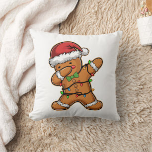 Coussin Arbre de Noël en Pain d'Épices Lumineux Dabbing