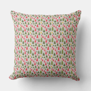 Coussin Arbre de Noël multicolore