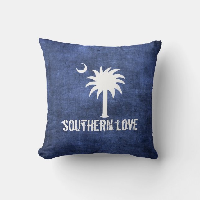 Coussin Arbre de Palmetto d'amour de la Caroline du Sud de (Recto)