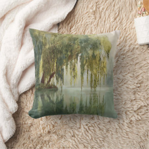 Coussin Arbre de saule serein Réflexion Nature Art (8)