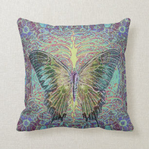 Coussin Arbre de vie avec papillon