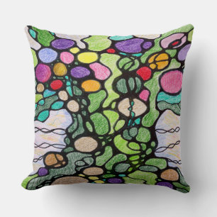 Coussin Arbre de vie florissant et fruitier