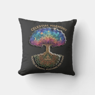 Coussin Arbre d'Harmonie Céleste - Mandala de Méditation C