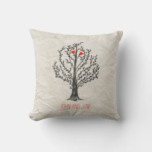 Coussin Arbre et Coeurs