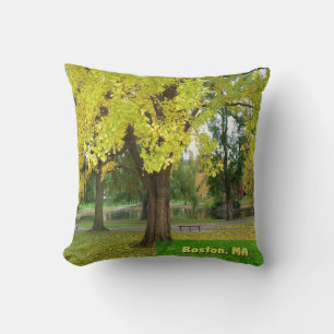 Coussin Arbre Gingko jaune - Jardin public de Boston