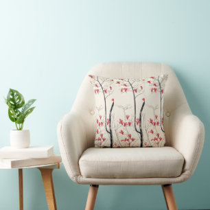 Coussin Arbre Magnolia par Kobayashi Kokei, Nature Vintage