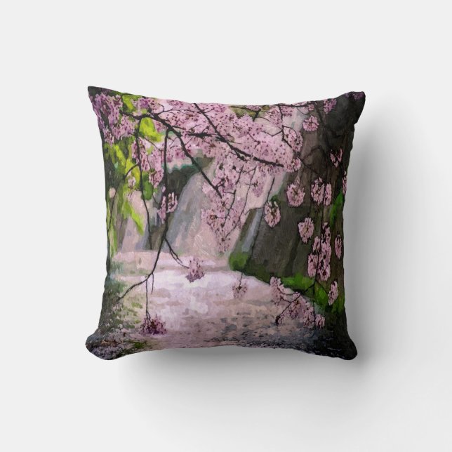Coussin Arbre rose (Recto)