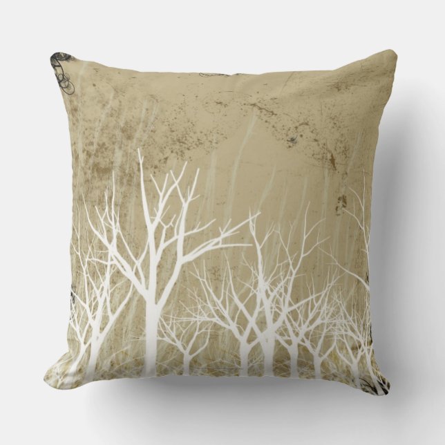 Coussin Arbres nus d'hiver (Recto)