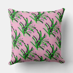 Coussin Arbuste à accent décoratif rose