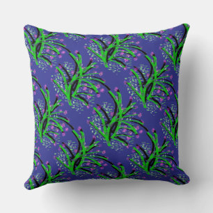 Coussin Arbuste d'accent décoratif bleu foncé 