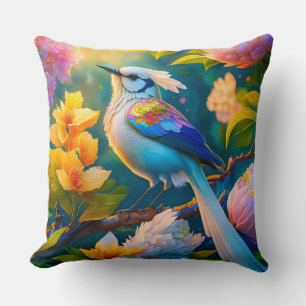 Coussin Arc en arc-en-ciel Jay Imaginaire Bird