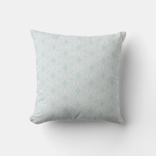 Coussin Arc-en-ciel bleu neutre géométrique