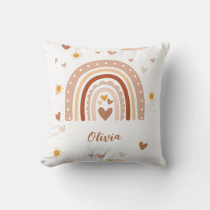 Coussin  Arc en ciel bohème personnalisé