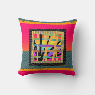 Coussin Arc-en-ciel Interwoven