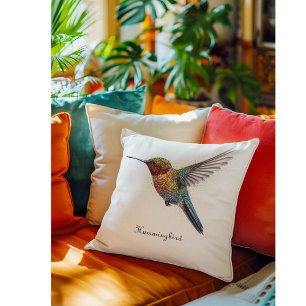 Coussin Arc en ciel : L'art des colibris