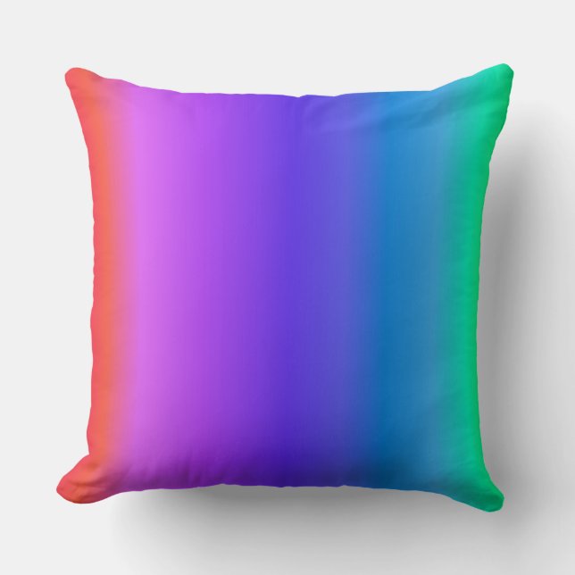 Coussin Arc-en-ciel Pastel lumineux (Recto)