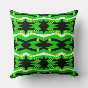 Coussin Arche Abstraite Noé vert blanc