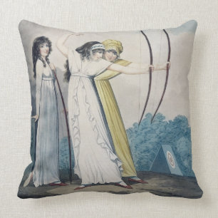 Coussin Archers, gravés par J.H. Wright (fl.1795-1838)