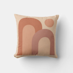 Coussin Arches Abstraits Minimalistes Terracotta