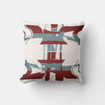 Ardoise bordeaux Bleu blanc cassé Design d'art géo
