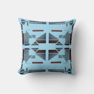Coussin Ardoise Bourgogne Bleu clair Méditerranée symétriq