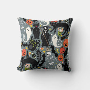Coussin ardoise d'halloween rétro
