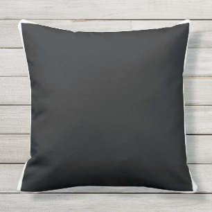Coussin Ardoise solide personnalisée noir / blanc cadre dé