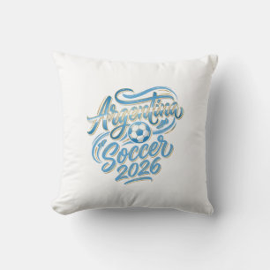 Coussin Argentine Football 2026 Football Gras Pays Typogra
