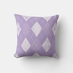 Coussin Argyle monochrome en détresse