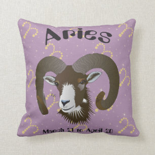 Coussin Aries March 21 à avril 20 Pillows