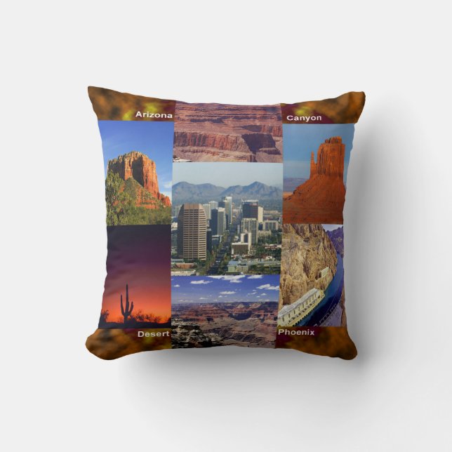 Coussin Arizona Desert Collage (Recto)