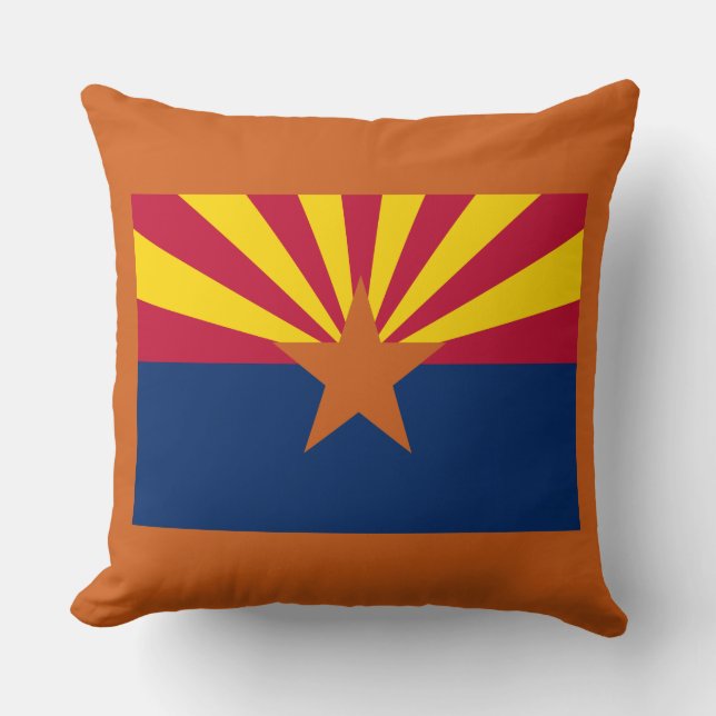 Coussin Arizona Drapeau : Réglage de Star Sun, État du cui (Recto)