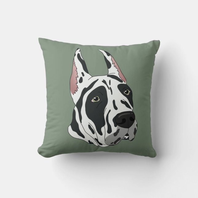 Coussin Arlequin Great Dane (Recto)