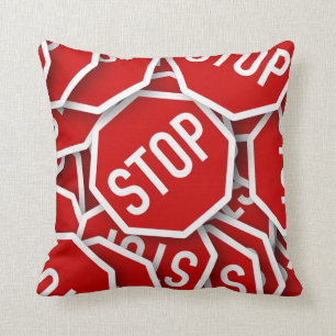 Coussin Arrêtez le signe