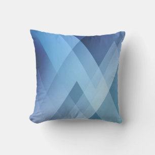 Coussin arrière - plan Abstrait. Motif triangle bleu.