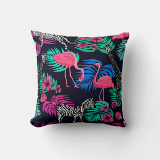 Coussin arrière - plan africain de couleur, girafe, léopar
