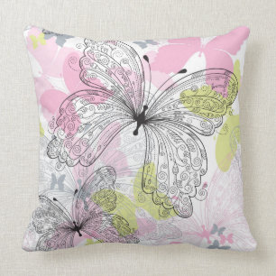 Coussin Arrière - plan avec le papillon
