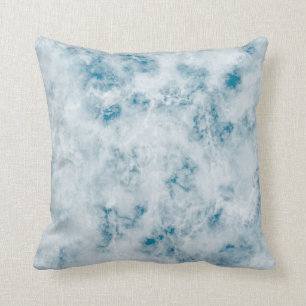 Coussin Arrière - plan bleu de marbre de texture