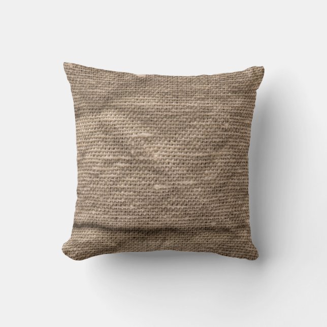 Coussin Arrière - plan brun, texturé abstrait. (Recto)