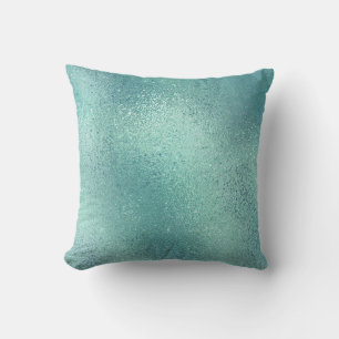 Coussin Arrière - plan chatoyant bleu-vert irisé