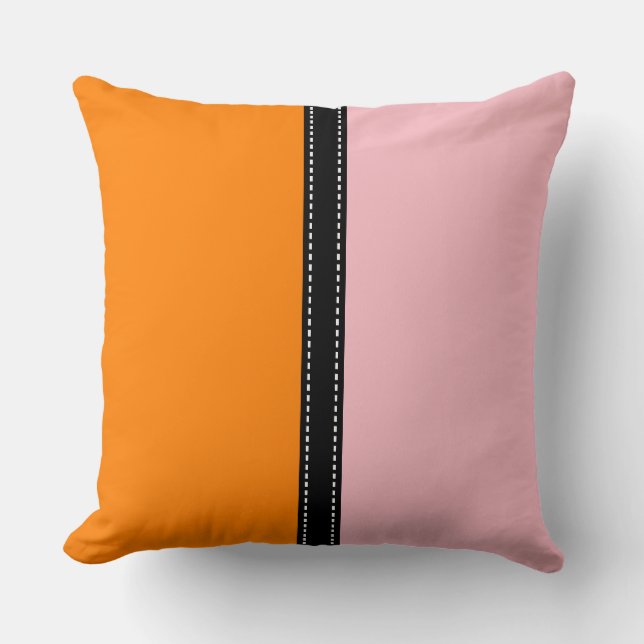 Coussin Arrière - plan couleur vive orange et rose (Recto)