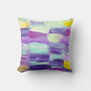 Coussin Arrière - plan d'art Abstrait peint à la main