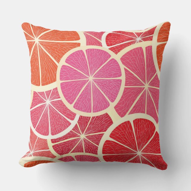 Coussin Arrière - plan de cru de pamplemousse (Recto)
