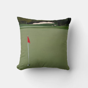 Coussin Arrière - plan de golf pour Golfer Home Watercolor