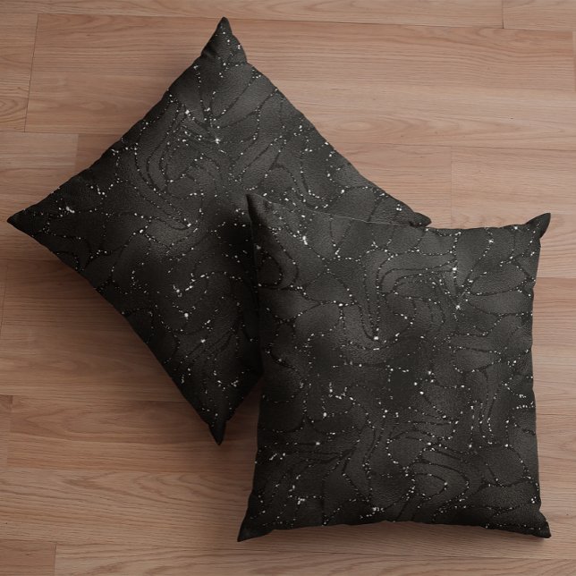 Coussin Arrière - plan de luxe monochromatique noir (Créateur téléchargé)