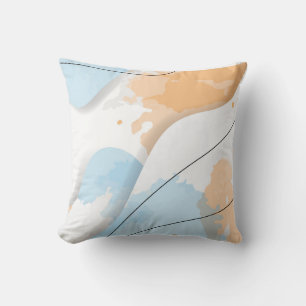 Coussin Arrière - plan de marbre coloré Pastel Abstrait