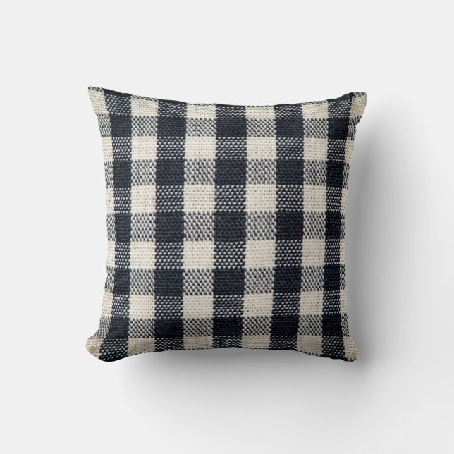 Coussin Arrière - plan de texture coton plaid. (Recto)