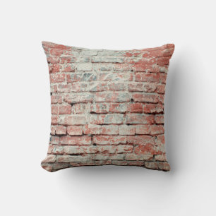 Coussin Arrière - plan de texture de mur de brique rouge v