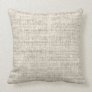 Coussin Arrière - plan de toile de toile de jute d'amande