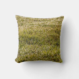 Coussin Arrière - plan d'herbe fraîche vert printemps, ave